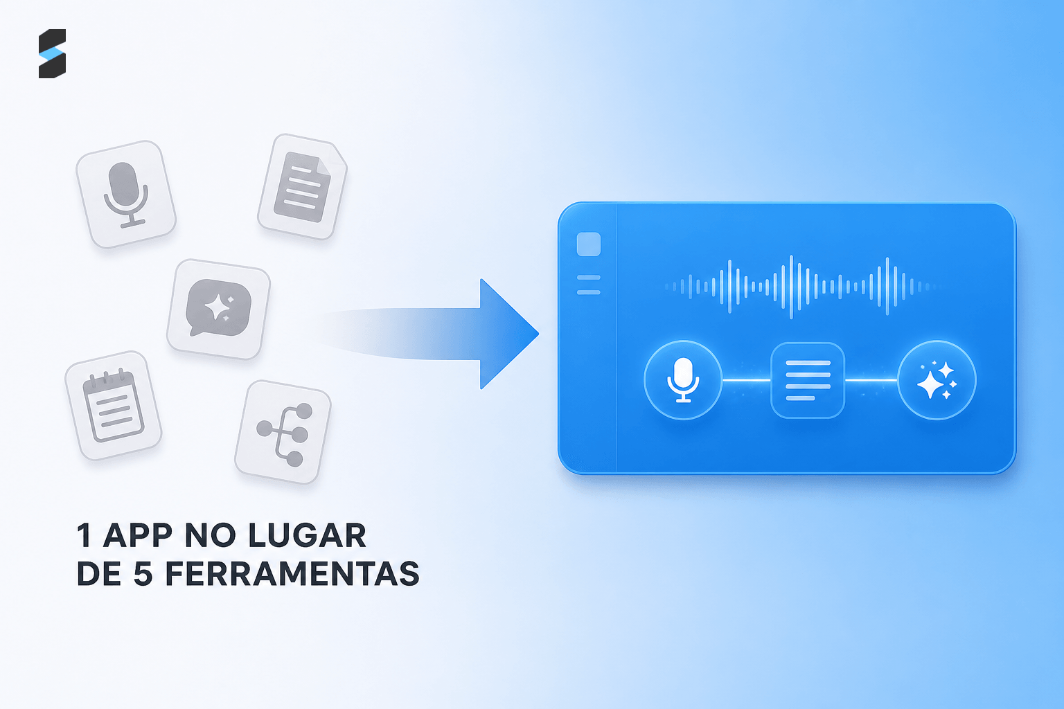Chega de Usar 5 Apps: Um Só Já Grava, Transcreve e Resume