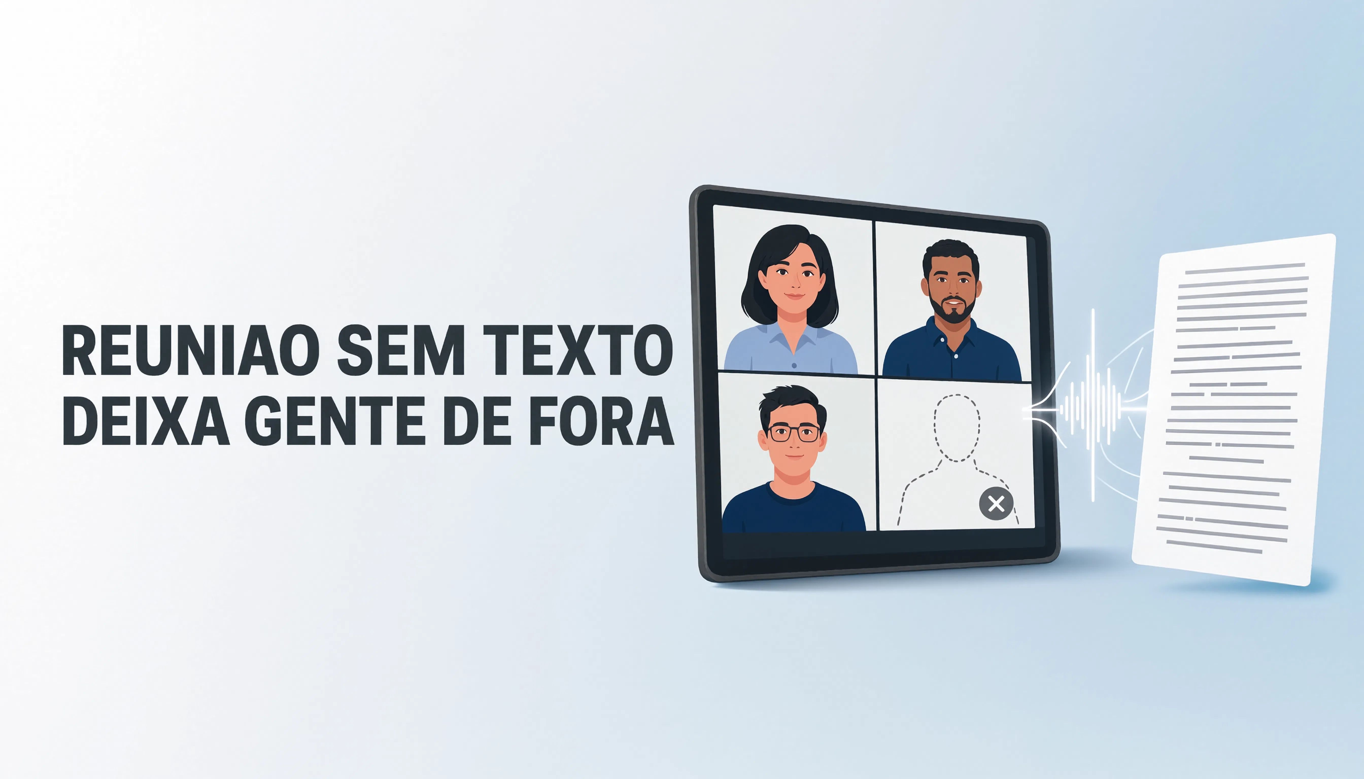 Acessibilidade em Reuniões Online: Quem Fica de Fora Quando Não Há Transcrição