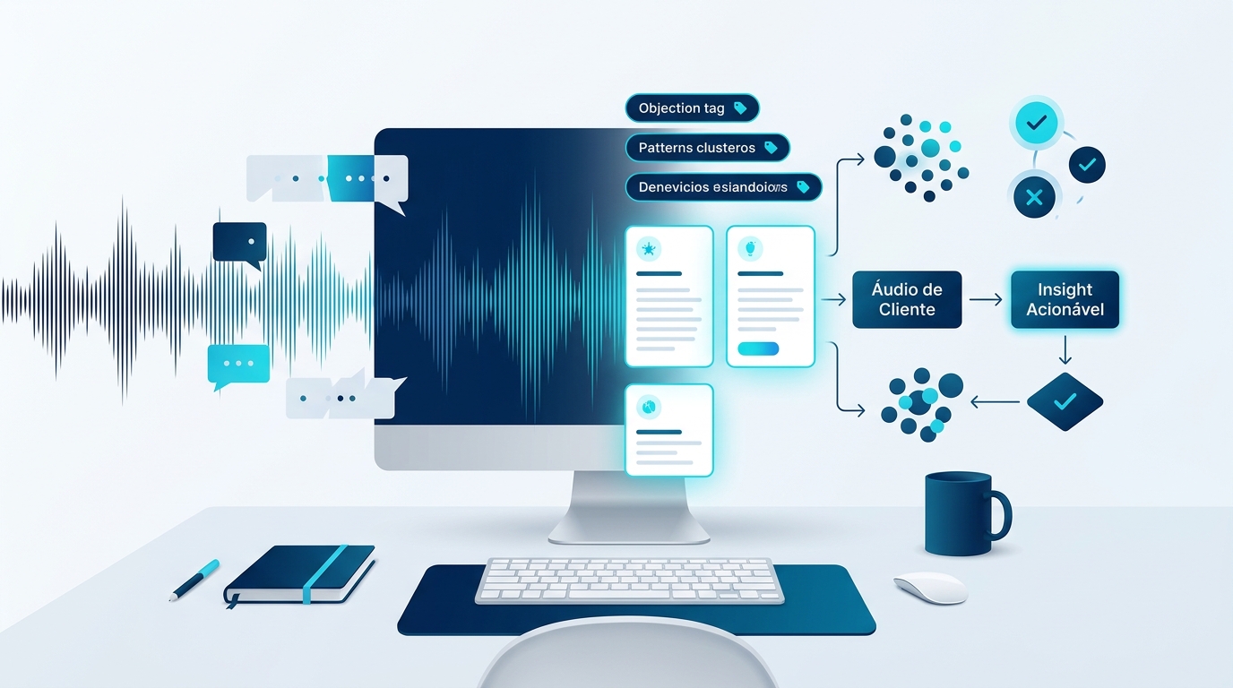 Como transformar áudio de cliente em insight acionável