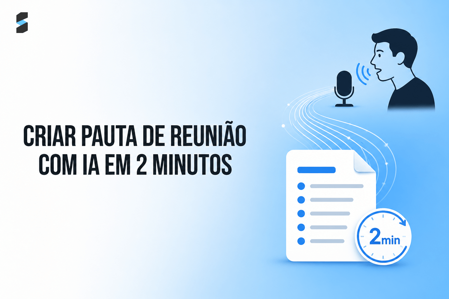 Como Criar Pauta de Reunião com IA em 2 Minutos