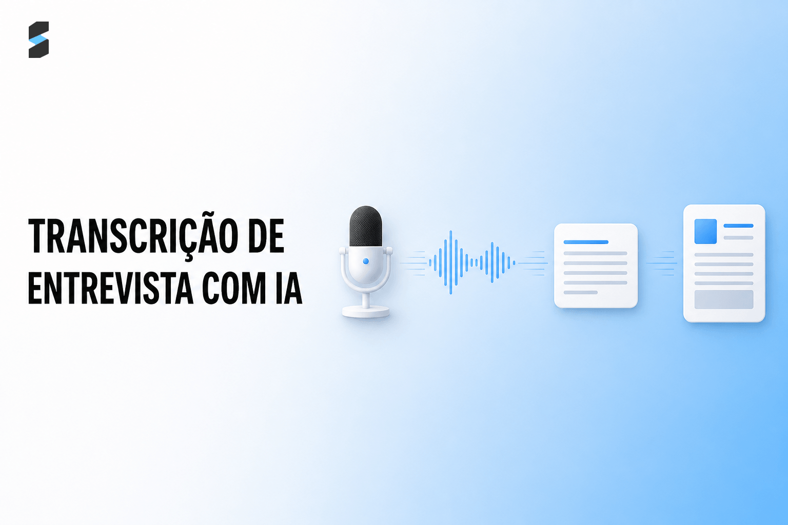 Transcrição de entrevista com IA: do áudio bruto à matéria publicada