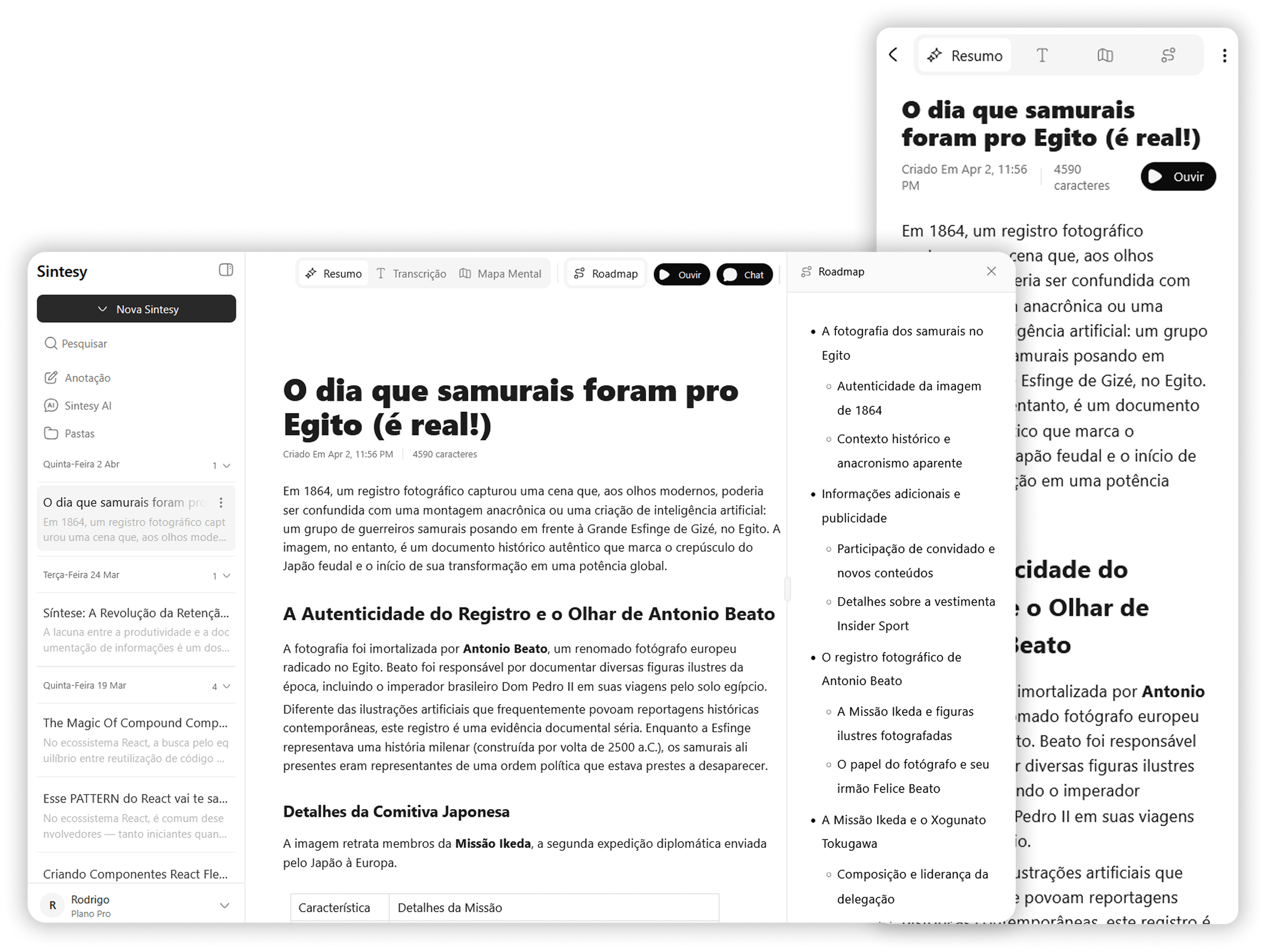 Sintesy on Web/Desktop